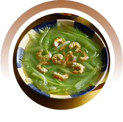 Canh bầu tôm khô